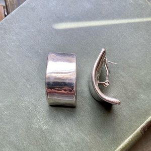 Rare Silpada Sterling Silver Half Hoop Earrings